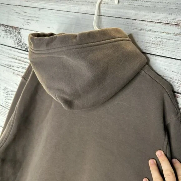 Oner Active Classic Oversized Hoodie in Deep Taupe - Size Medium - Picture 12 of 13